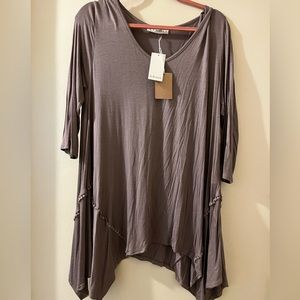 Brand new with tags tan semisue tunic